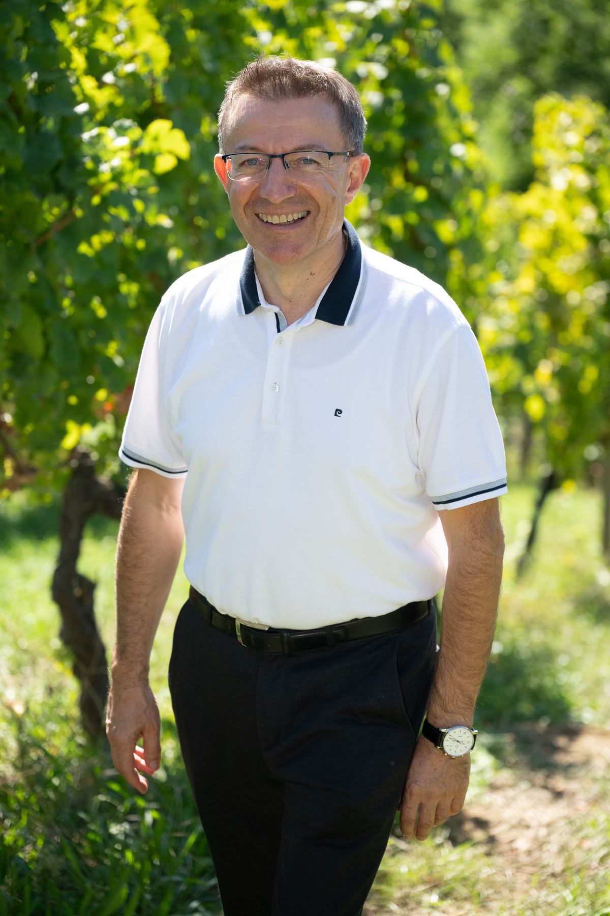 Ljubo Vuljaj, Diplomsommelier und Weinmarketing-Berater, im Weingarten